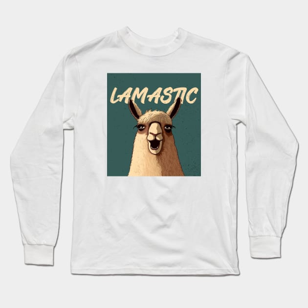 Lamastic alpaca Long Sleeve T-Shirt by Sher-ri